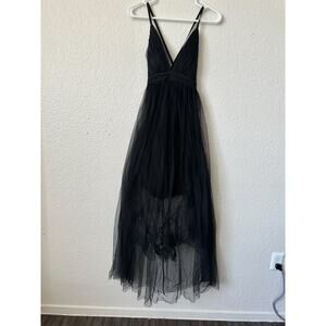 Haute Monde Black Formal Homecoming Prom Dress Tulle Size Small
